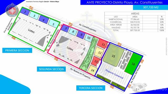 TERRENO DE 307,720 M2 EN PLAYA DEL CARMEN CON PROYECTO AUTORIZADO USO MIXTO