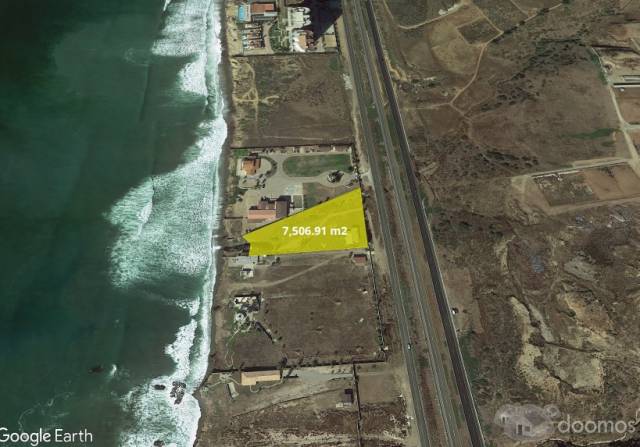 Venta de Terreno de 7506m2 frente al mar, El Descanso, Rosarito.