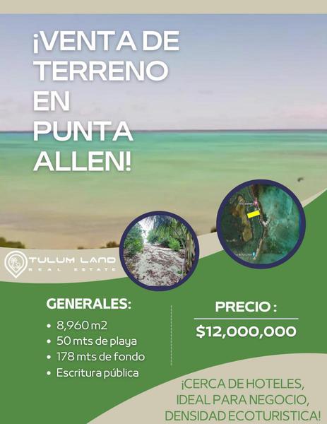 TERRENO A LA ORILLA DEL MAR EN PUNTA ALLEN