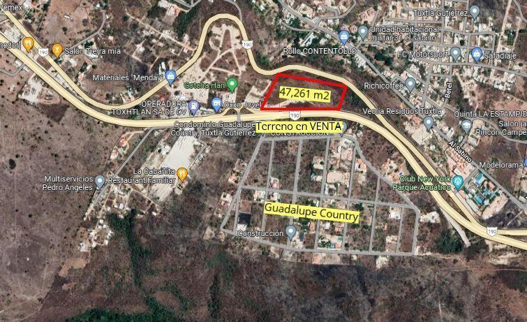 Se VENDE 47,261 m2 de terreno sobre Carretera Internacional Tuxtla-México