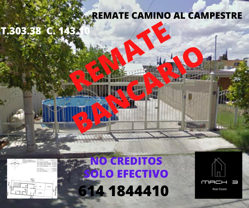 Venta Casa remate Bancario !!! Camino al Campestre !!!