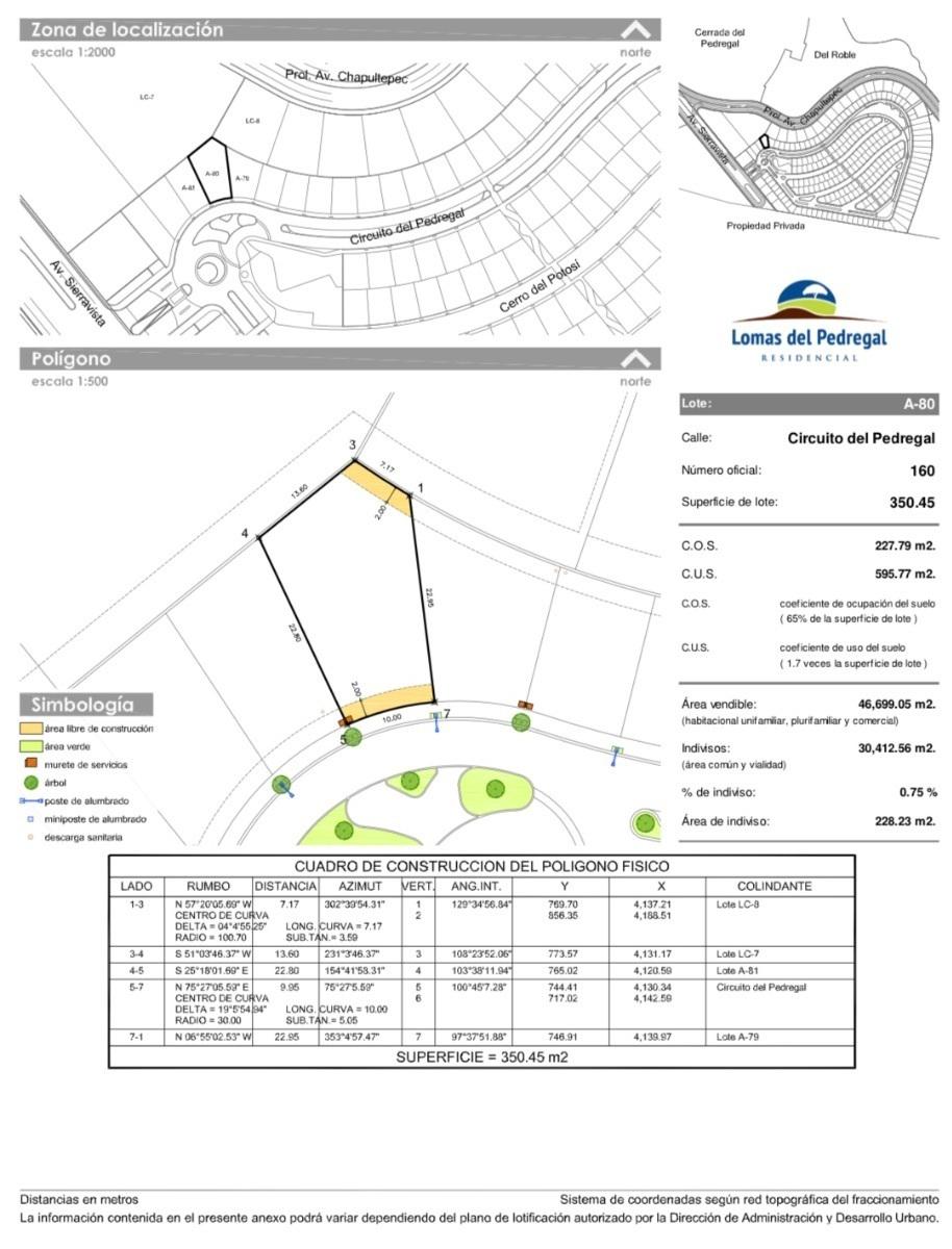 LOTE PARA INVERSIÓN EN LOMAS DEL PEDREGAL