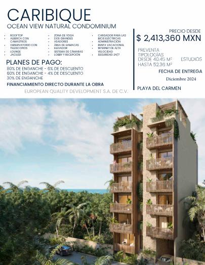 CARIBIQUE Ocean View Natural Condominium