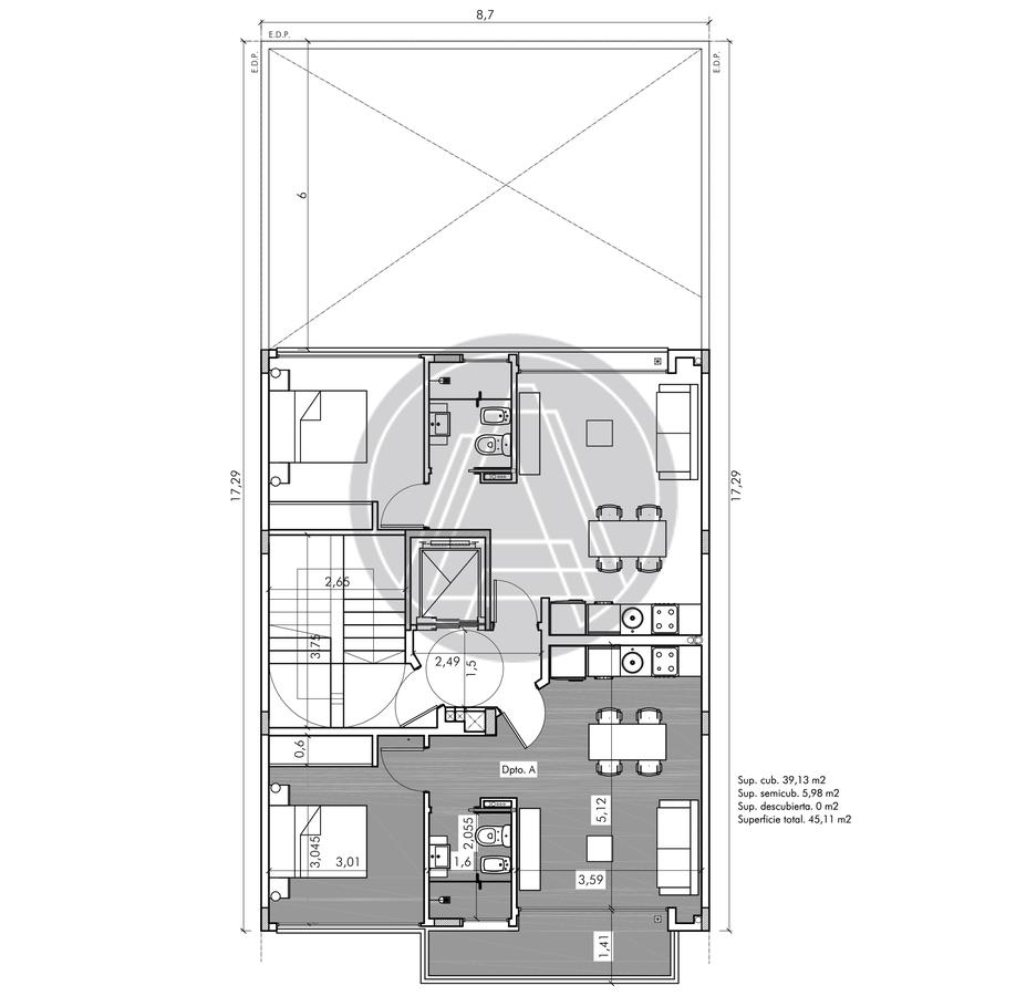 Departamento 2 amb 45m2 en Venta - Edificio Beldevere (en desarrollo) - Saavedra