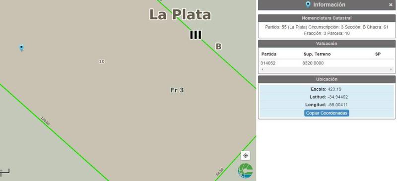 Fracción en Venta en La Plata  149 e/38y39