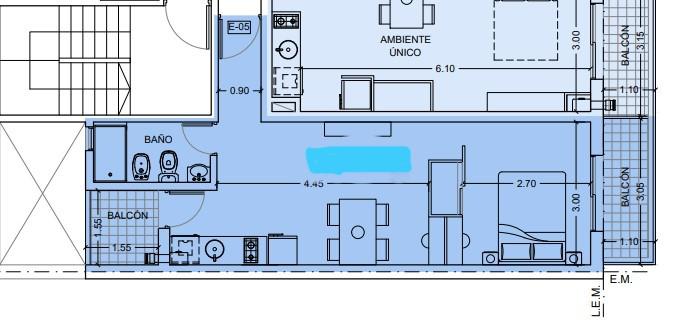 Departamento en Av Francia y Córdoba. Facultades. A estrenar