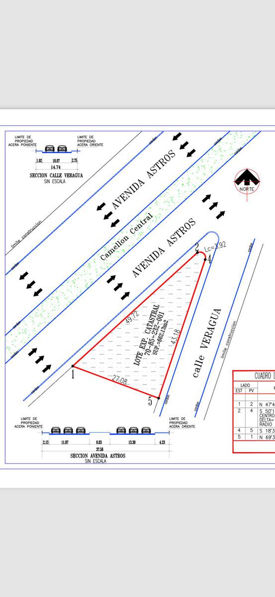 Terreno comercial en  AVENIDA IMPORTANTE