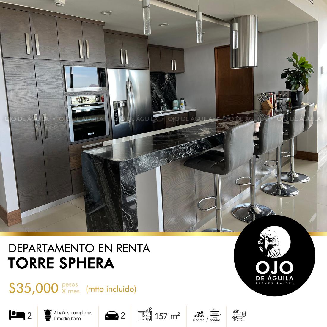 DEPARTAMENTO EN RENTA EN TORRE SPHERA CHIHUAHUA