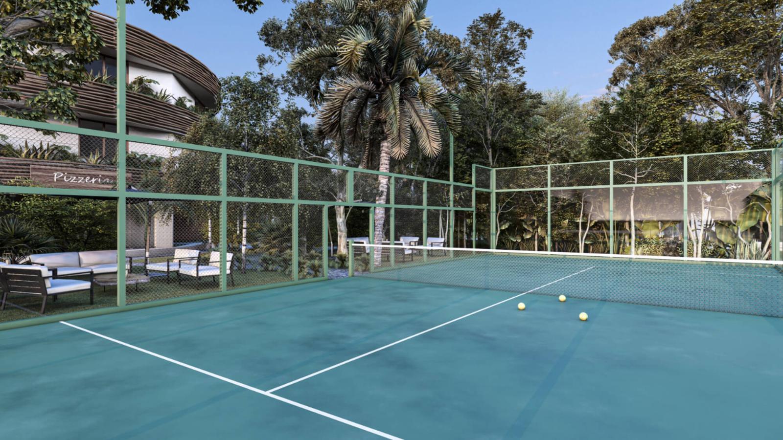 Departamento, con jardín, alberca, Cancha de pádel, Cancha de Volley ball, Zona Hotelera Norte, Cozumel.