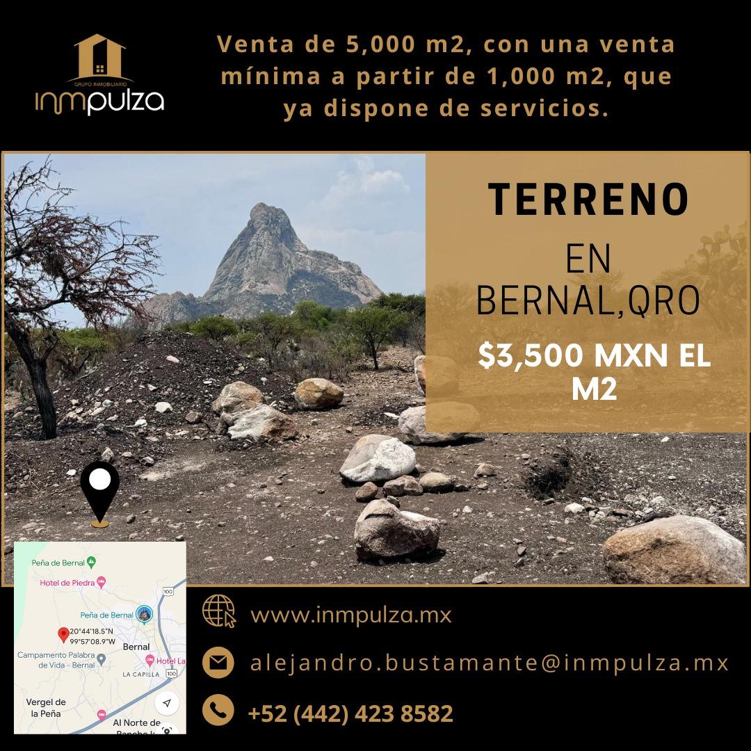 5 Terrenos en Bernal, Queretaro para proyecto residencial