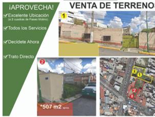 VENTA DE LOTE DE TERRENO EN LA COLONIA LA RETAMA EN TOLUCA