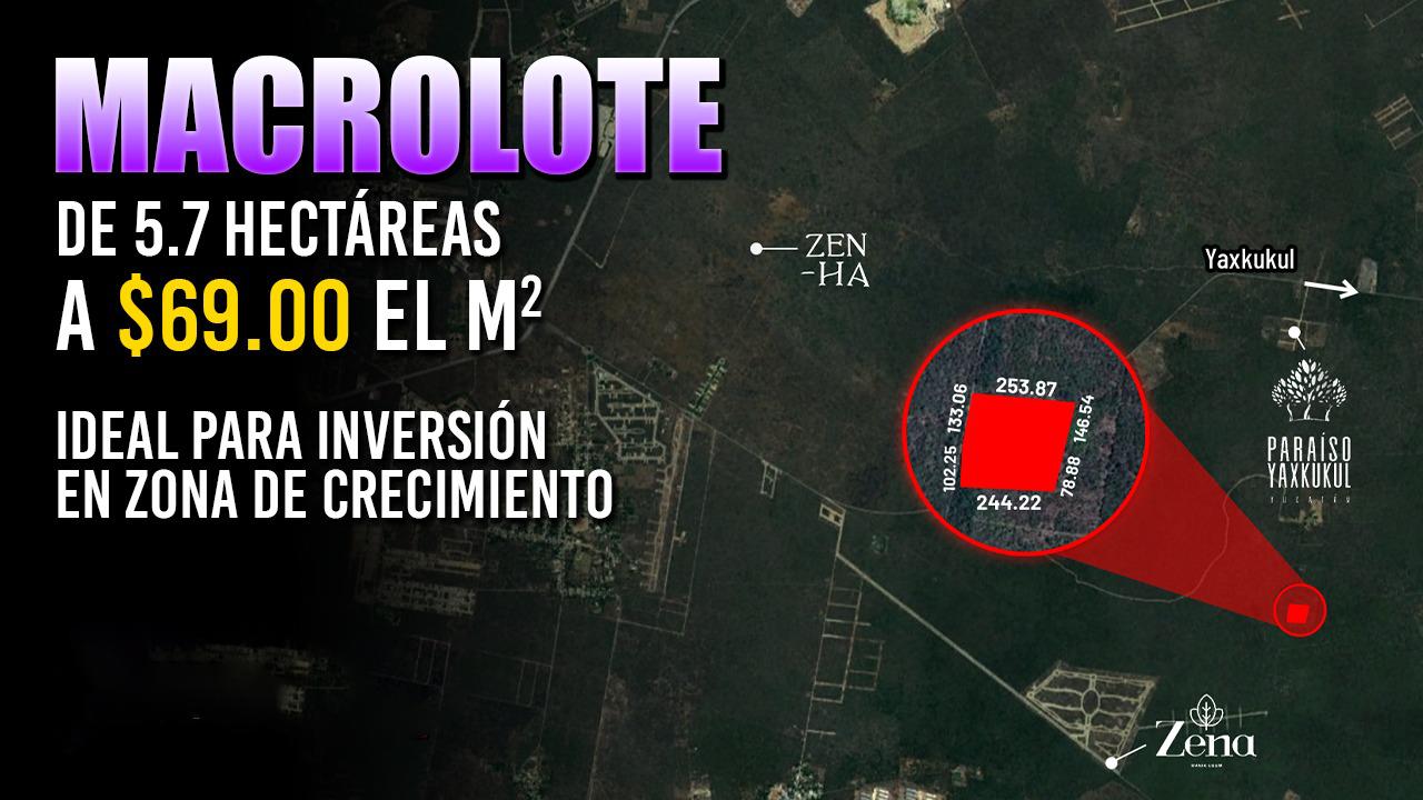 Terreno de 5.77 hectáreas en Conkal Yucatán (Nolo) Ideal para rancho o desarrollo