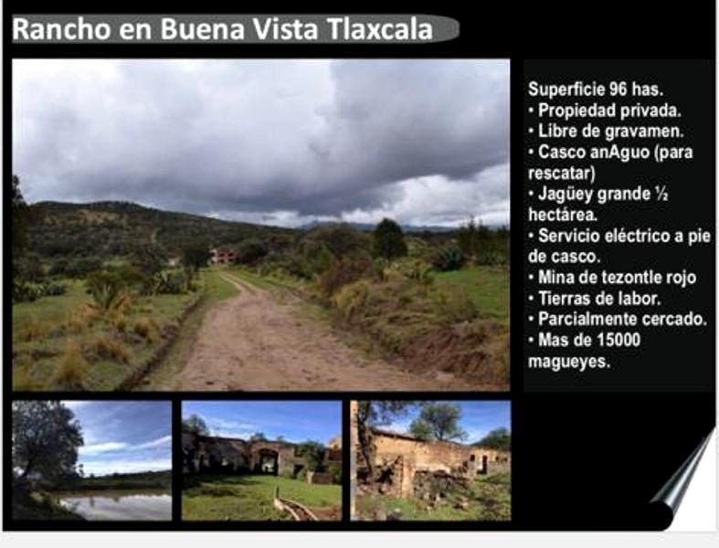 RANCHO EN VENTA CON CASCO EN TLAXCALA, PUEBLA