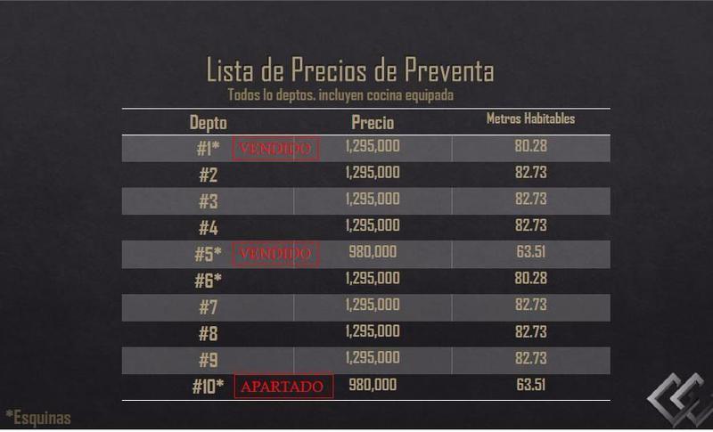 DEPARTAMENTOS EN VENTA CANOVA. BENITO JUAREZ NORTE.