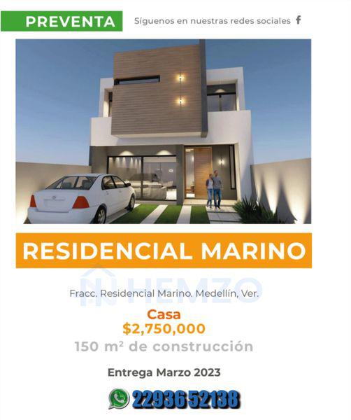 Casa en venta en Residencial Marino, Veracruz Puerto Medellín