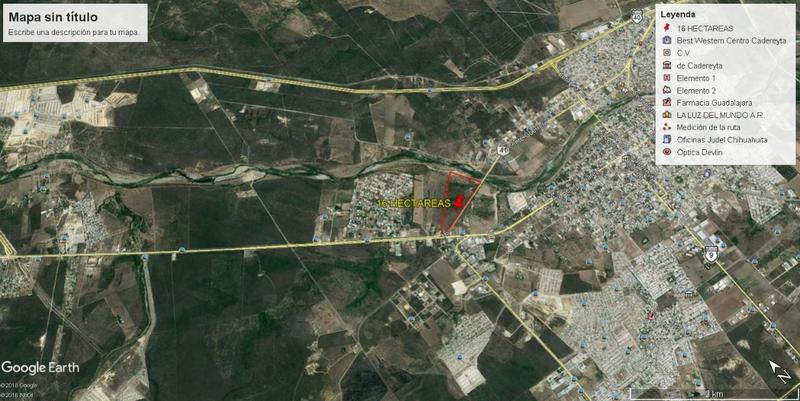 TERRENO  EN VENTA DE 10 HECTÁREAS INDUSTRIAL FRENTE A CARRETERA CADEREYTA NUEVO LEON