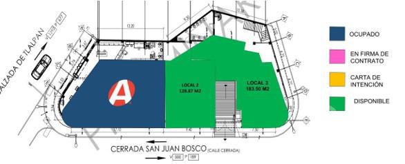 Local Comercial de 128 m2 en Renta en San Juan Bosco, Barrio de Huipulco, Tlalpan, CDMX.