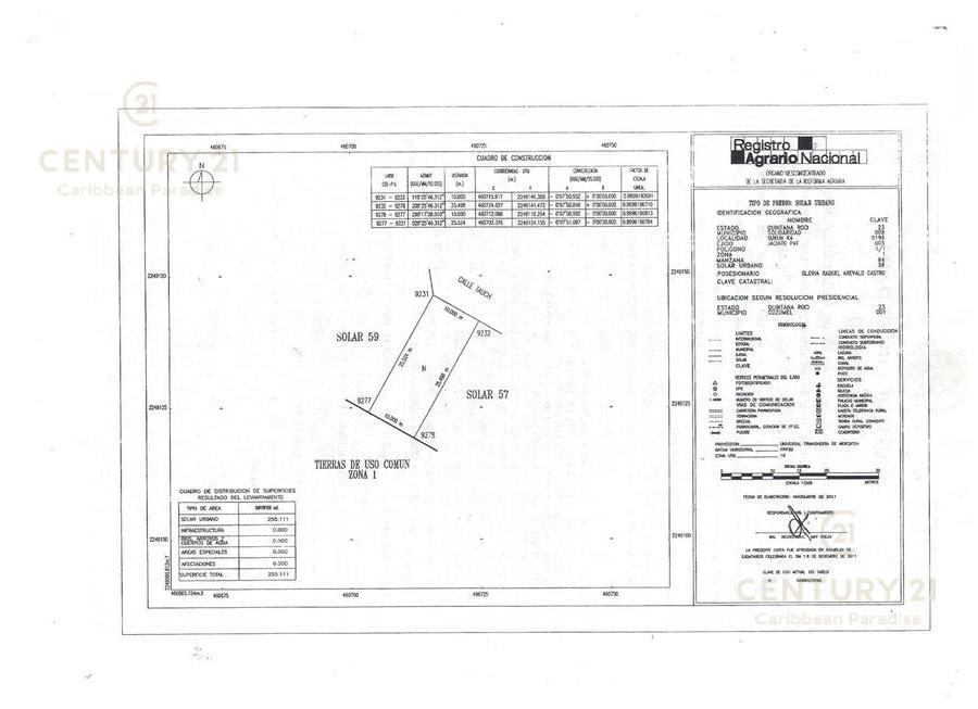 En venta lote residencial OCEANO AZUL  Tulum P3782