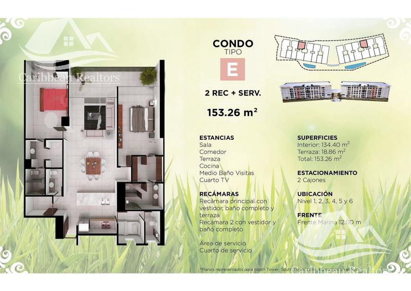 Departamento en Venta en Puerto Cancun  Zona Hotelera Allure EMM284