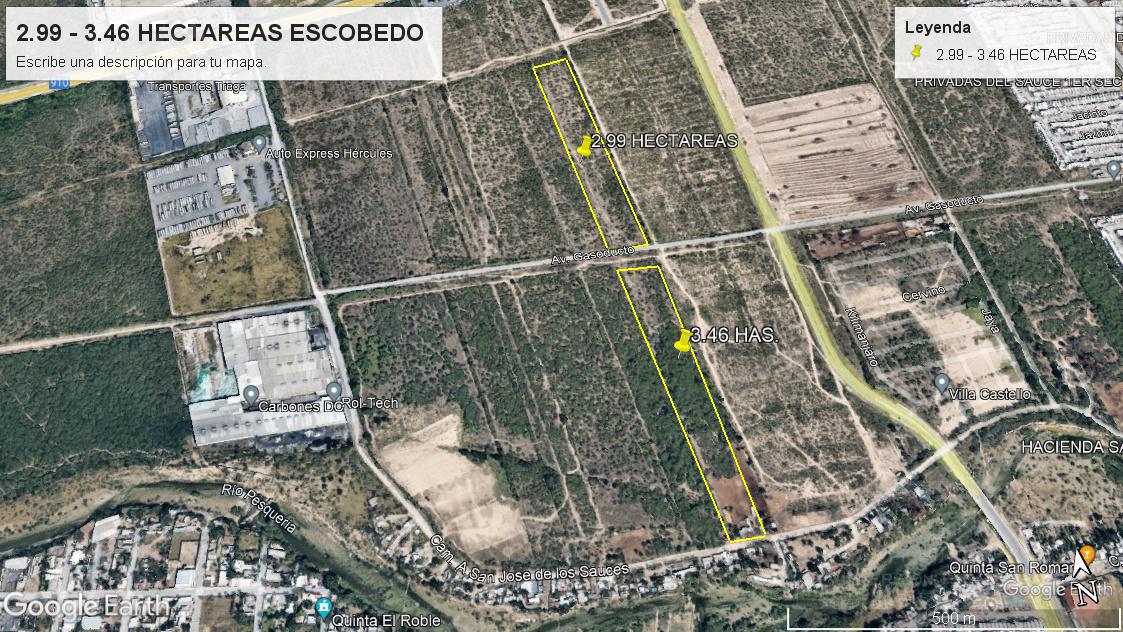 Terreno en venta de 3.46  hectareas Industrial  Escobedo nuevo león.