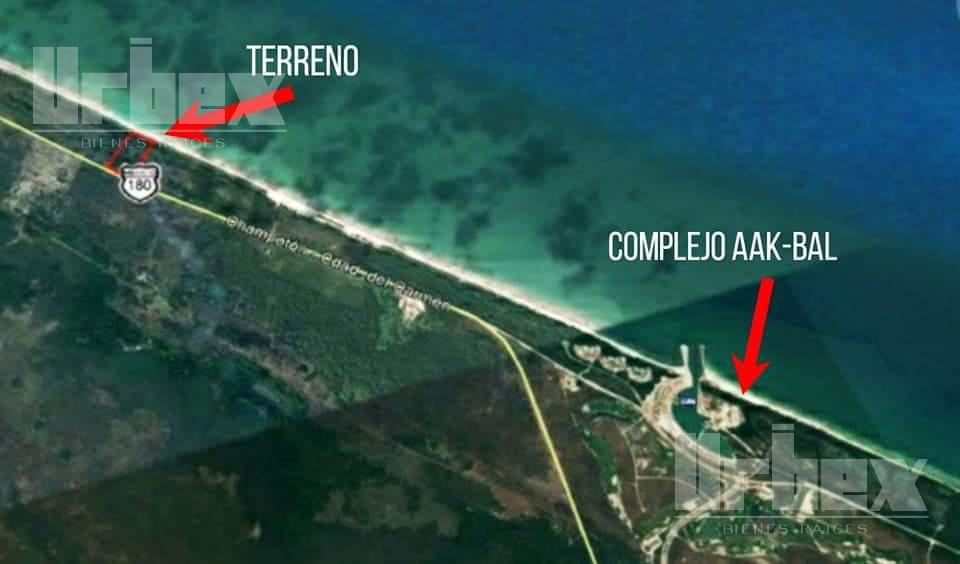 SE VENDE TERRENO CON FRENTE DE PLAYA EN CARRETERA FEDERAL CHAMPOTON - CIUDAD DEL CARMEN