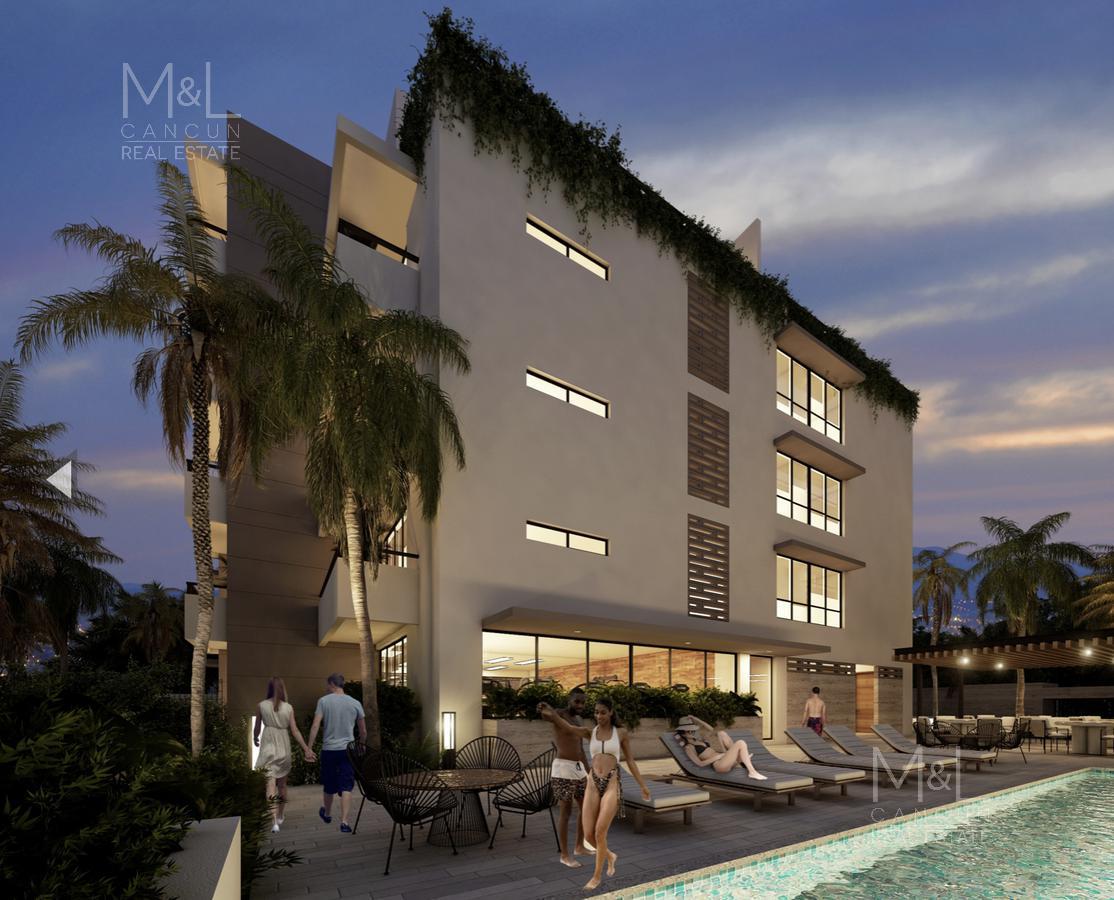 Departamento en venta Cancún,  Mucané Arbolada, Penthouse 2 recámaras y estudio