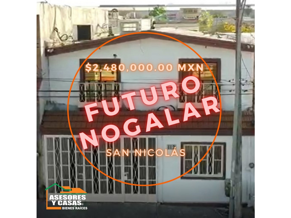 CASA EN VENTA EN FUTURO NOGALAR $2.48 MDP, SAN NICOLÁS
