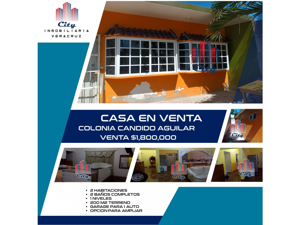 VENTA DE CASA EN COL CANDIDO AGUILAR