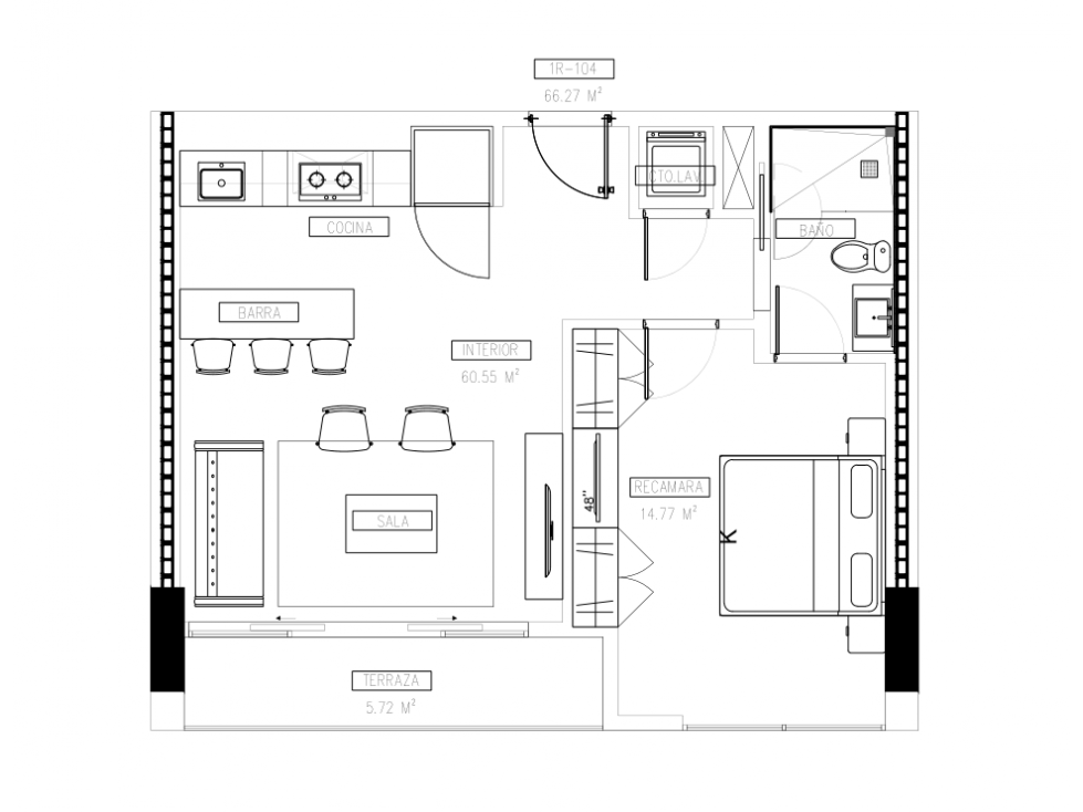 DEPARTAMENTO DE  66.27 M2 EN  VALENTINA HIGHER LIVING TIJUANA